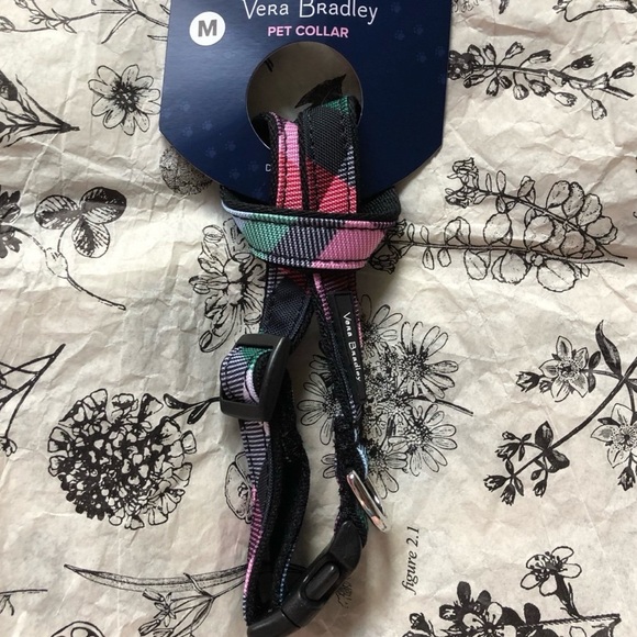 Vera Bradley Ribbons Plaid Dog Pet Collar - Picture 3 of 10